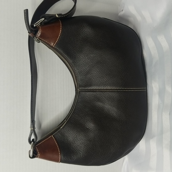 DOONEY &BOURKE  BROWN LEATHER SHOULDER BAG PURSE - Picture 3 of 8